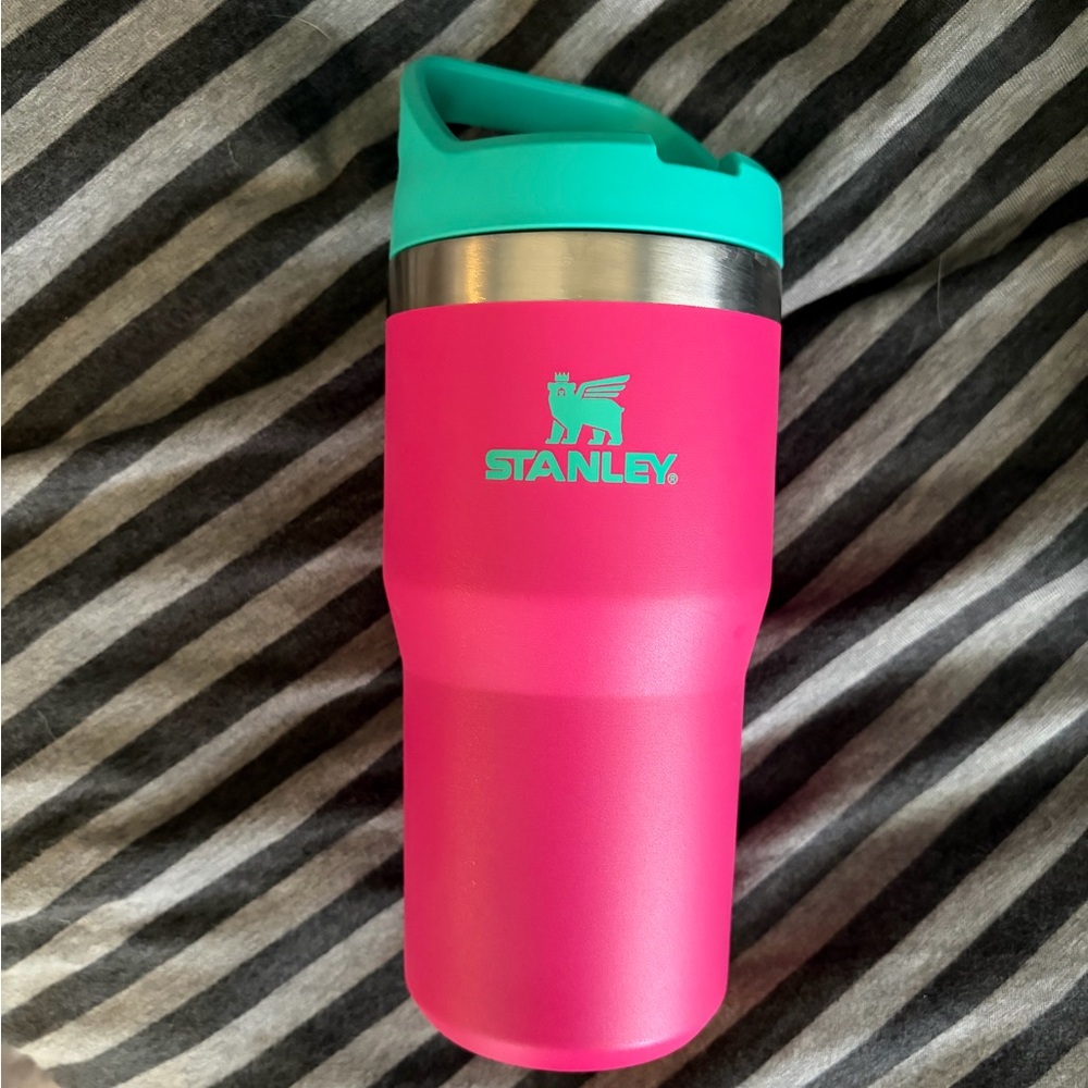 Stanley Hot Pink Tumbler with Teal Lid